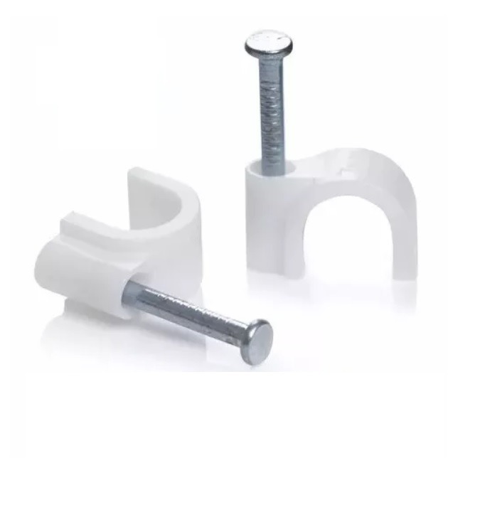 Grampa Sujeta Cable Mx 6 Blanca