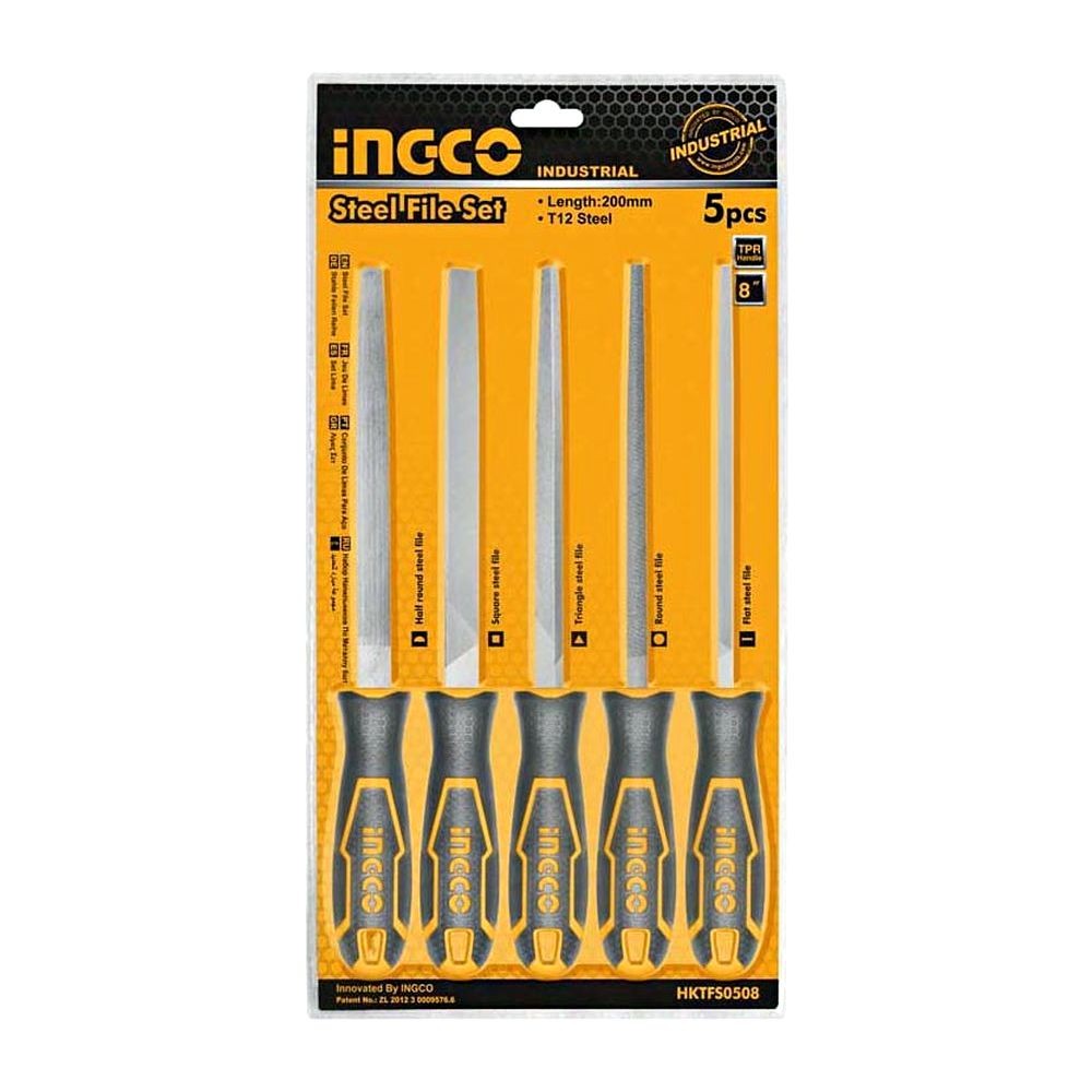 Set De Limas De Acero 5 Pzs Industrial  HKFTS0508