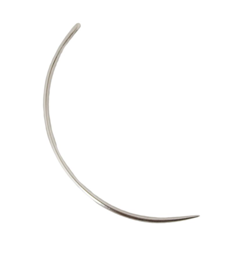 Aguja De Acero Para Coser Bolsas Curva 604-125mm