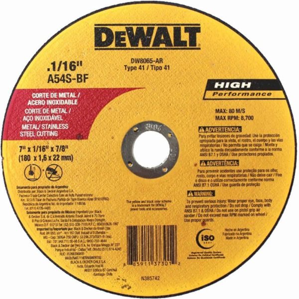 Disco De Corte DW8067-AR