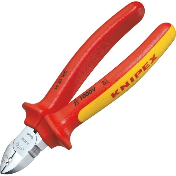 Alicate Cte Oblicuo C/Pelacable Knipex Vde 14 26 160