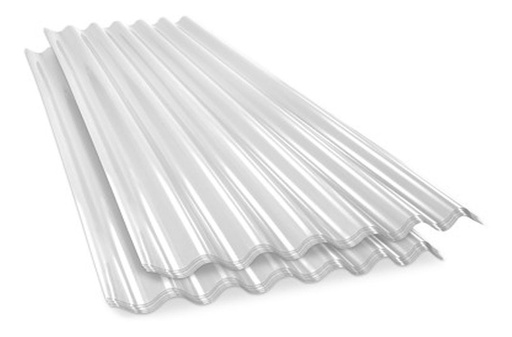 Chapa Policarb Trapez  T101 Gris 0.8mm 1.10mx6mts