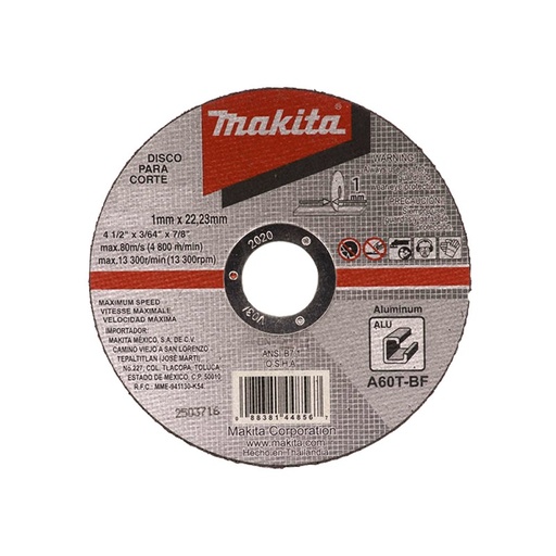 Disco De Corte Alum 115x1