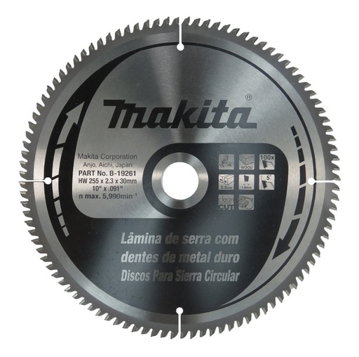 Disco De Sierra P/MDF 255mm