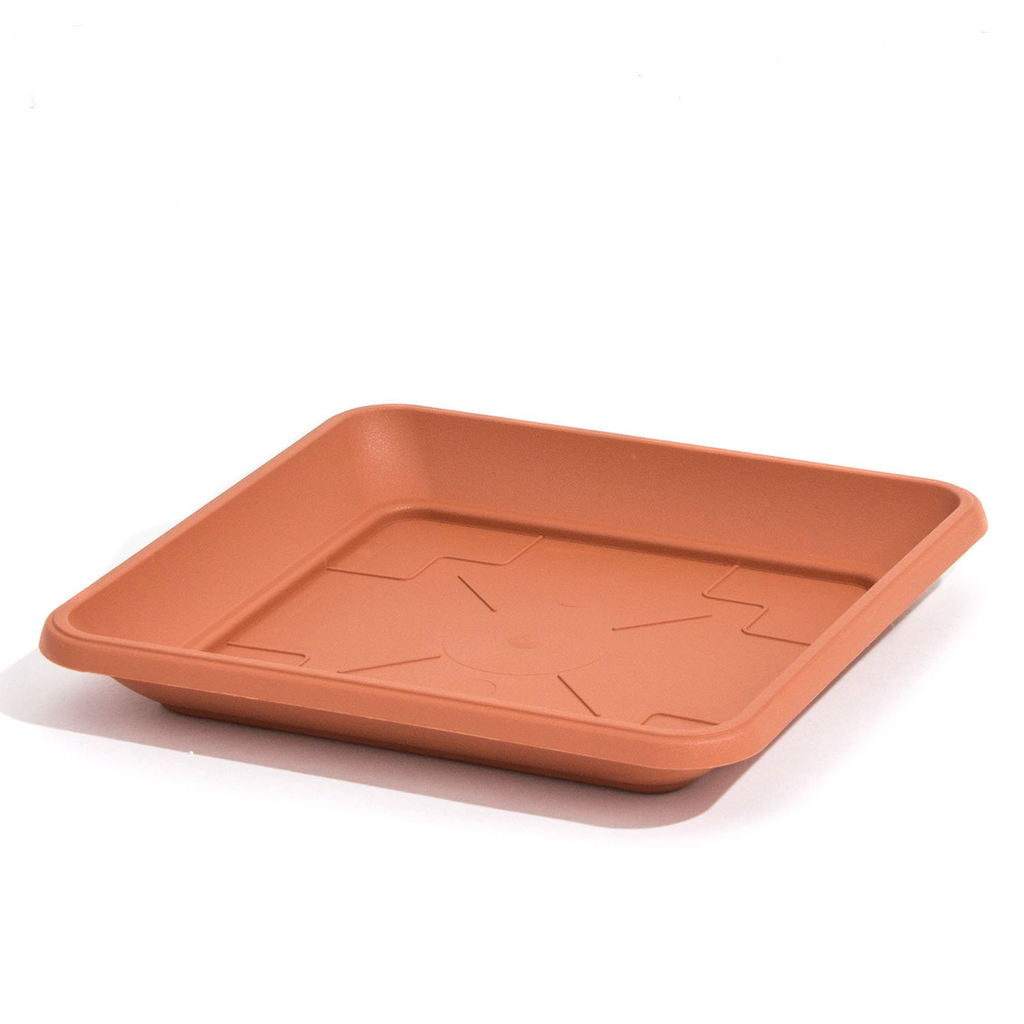Plato Cuadrado 25 Terracota