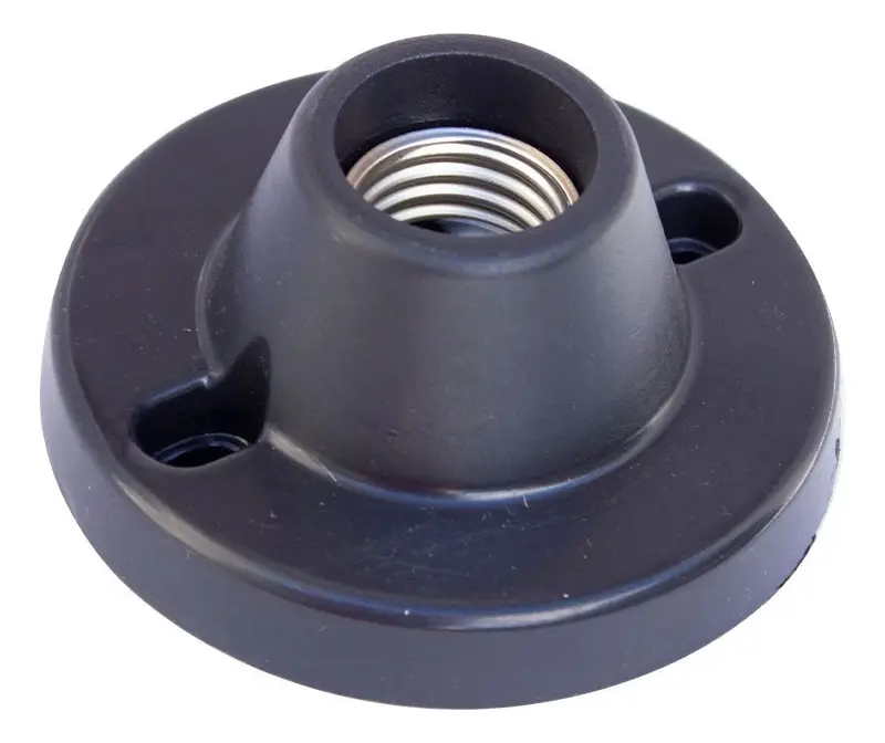 Receptaculos E27 Negro Caja Octo/Rect (75u)