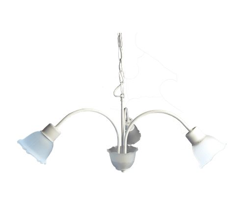 Araña 3/L Colgante T/4 Loly Blanco