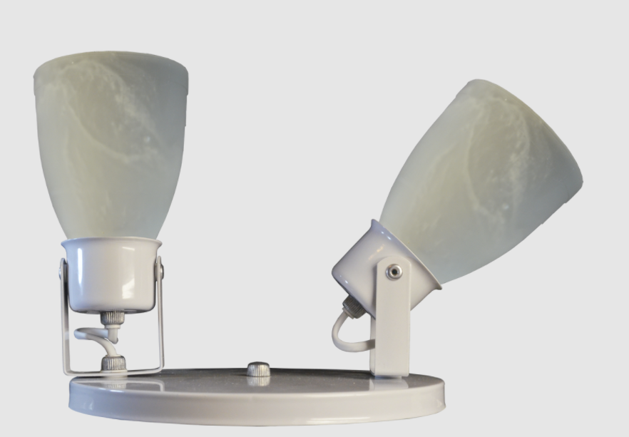 Spot Cata 2/L Oval Bco V/C Es