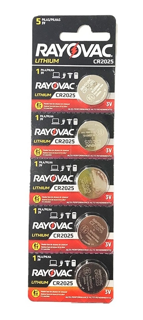 Baterias Mini 3V ECR 2025 Rayovac $ X C/U (Blister X 5)