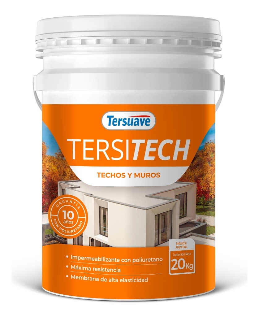 Tersitech Impermeabilizante Para Techos y Muros  Negro 20kg