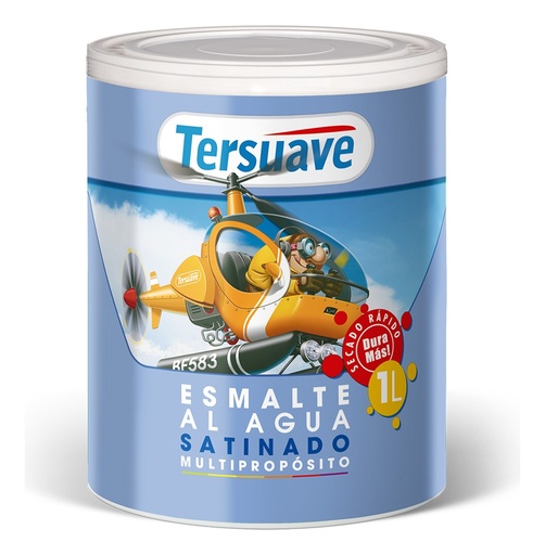 Esmalte Acuoso Satinado Negro 4 lt        