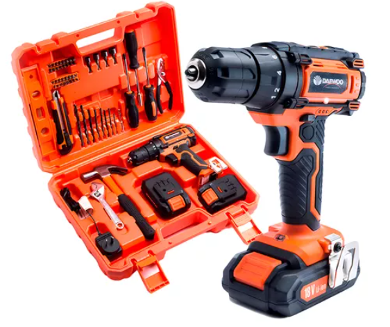 Kit Taladro 18v 2 Baterias Daewoo Dacd1800v2b