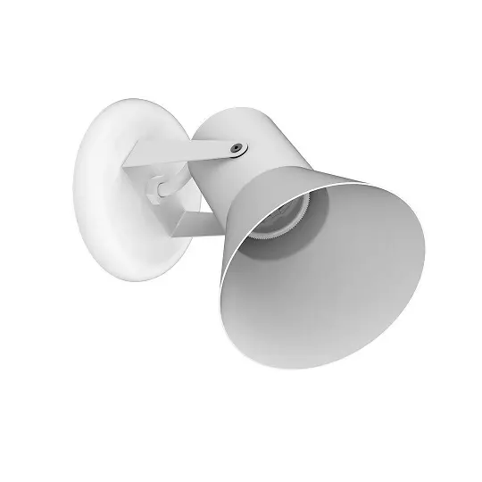 Spot Metalico 1 Luz Con Base Blanco Texturado