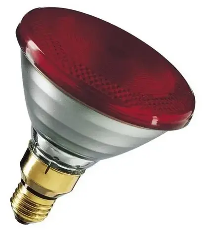 Lampara Par38 80W Halogena Rojo