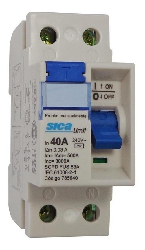 Disyuntor 2P 16A 10mA AC - Jeluz