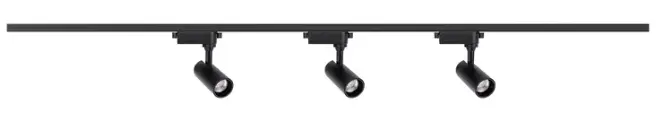 Aplique NEGRO Riel 3 Spot Direccional Led 27w Luz Calida