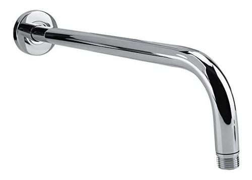 Brazo Lluvia Acero Inox. 90° c/roseta 1/2×18cm.