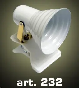 Velador Pinza Modelo 232 Blanco/Negro