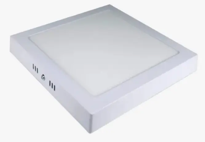 Plafon Led Slim Cuadrado Con Base 6w Luz Calida
