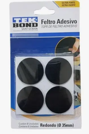 Topes Adhesivos Negros Redondos 35MM