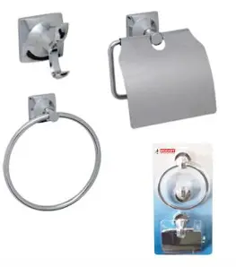 Set Baño Niza 3 Pzas Cromo Z