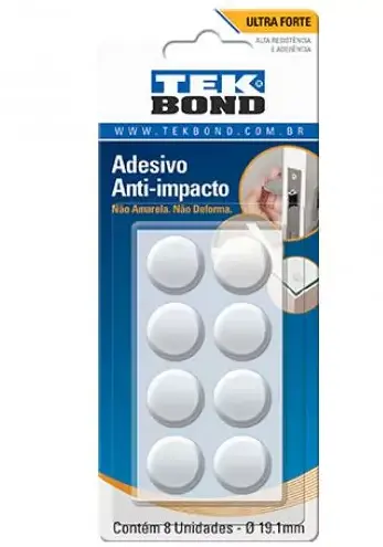 Bumpers Adhesivos Antimpacto Blanco Redondo 19.1MM Pack X 8