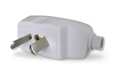 Ficha Velador 10A Salida Lateral Rotativa Blanca-KL44173