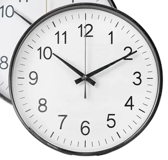 Reloj De Pared 35C Marco Oscuro Gaspeado