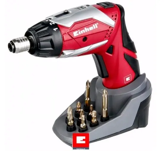 Atornillador Inalambrico Litio ION EINHELL con accesorios y Valija