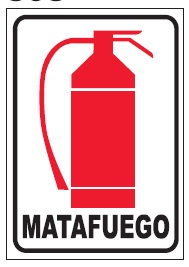 Cartel 28 X 22 Cm Matafuego