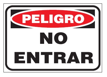 Cartel 30 X 40 Cm X 0.8mm Peligro No Entrar/Prop. Priv