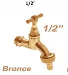 Canilla De Bronce Pico 1/2" Calidad