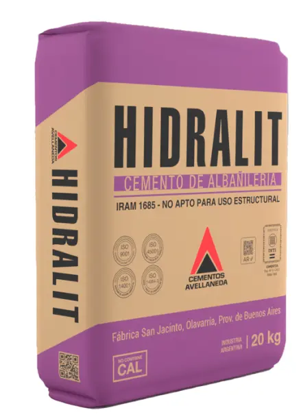 Cemento Albañileria Hidralit Iram 1685 X 20 Kg
