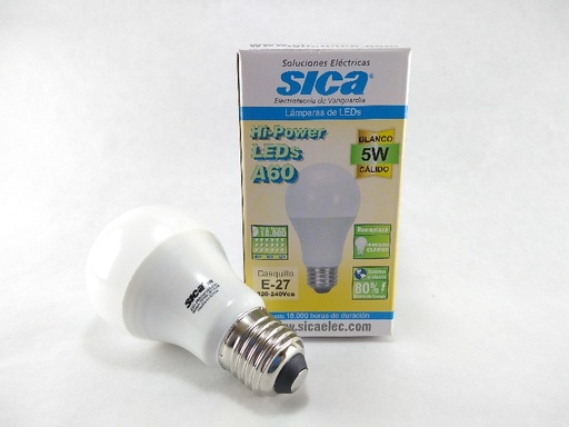 Lamp LED Clasica 5W E27 Calida