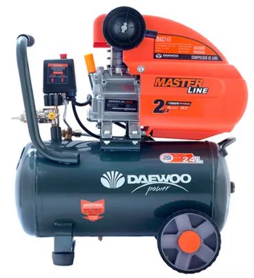 Compresor Aire Eléct. Portátil Daewoo DAC24D Monof. 24Lt