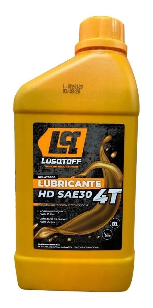 Aceite Lubricante Motores Lusqtoff 4t 1lt Hd Sae30