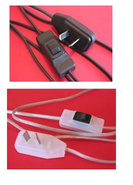 Cable Velador Con Perilla Y Ficha 2mts Bco O Negro