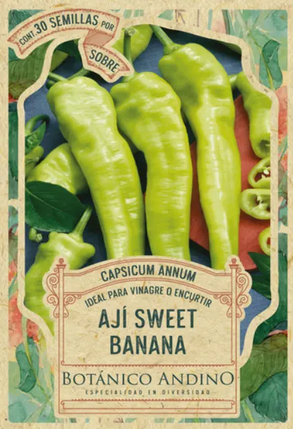 Semillas Huerta Aji Sweet Banana 30 Semillas X Sobre
