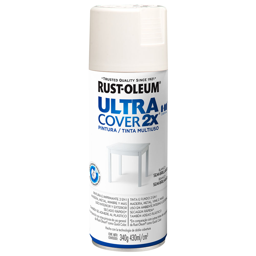 Pintura Aerosol Ultra Cover 2x Blanco Semi Brilla