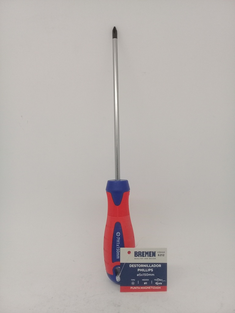 Destornillador Mango De goma PH + #1 (Ø5x150mm)