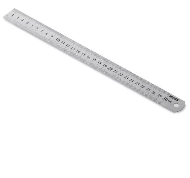 Regla De Acero Inox 30cm X 0.8mm Con Estuche