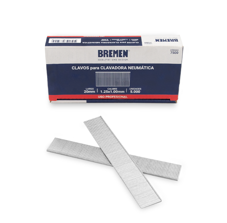 Clavos 50mm [Calibre 1.25 x 1.00mm] (Caja 5.000 uni)