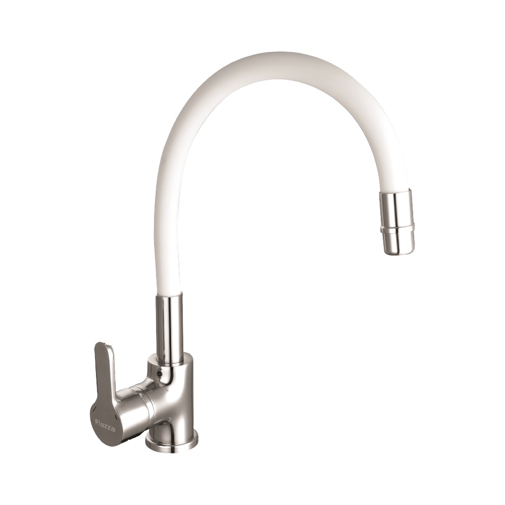 Griferia Mesada Emblem Con Manguera Blanca 10016BL