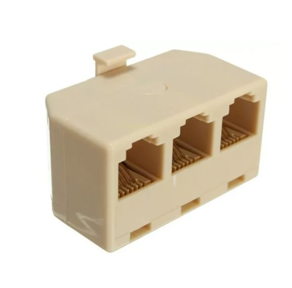 Adaptador 1 Plug X 3 Jack 4 Contactos