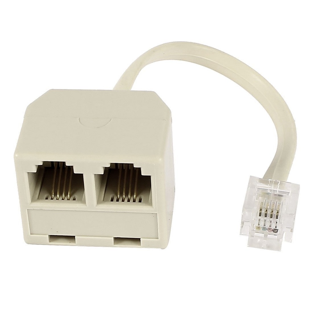 Adaptador Telef.1 Jack/2 Jack 4C