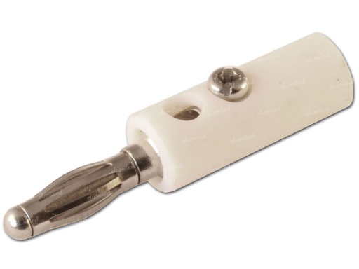 Plug Banana Tornillo Blanco