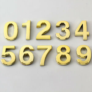 Numeros Domiciliarios "0" 60Mm. Bronce Pulido