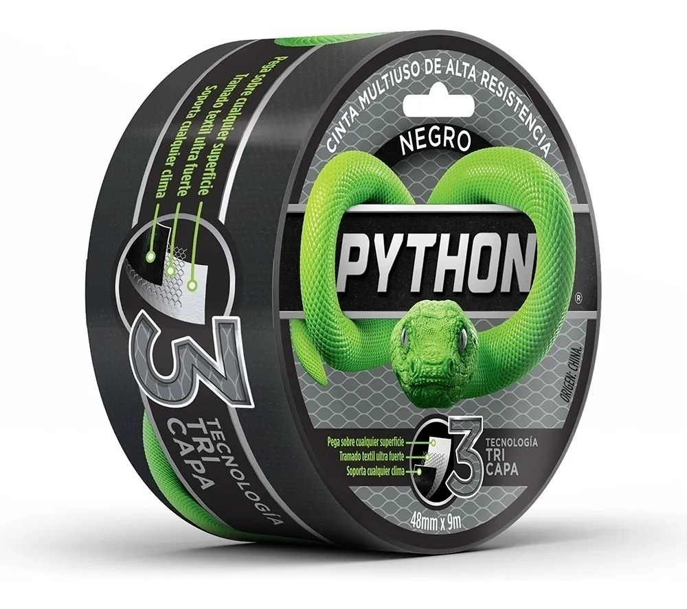 Cinta Duct Tape Phyton Alta Resistencia  9mts Rojo