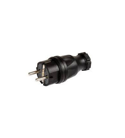 Acople 16A 2 P + T 4,8mm GOMA SCHUKO AX-2058
