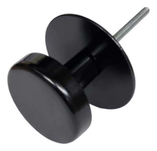 Pomo C/Roseta Base Macizo 15Mm Br.Ni.